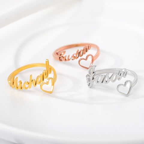 Spiral Personalized Butterfly Name Ring for| Alibaba.com